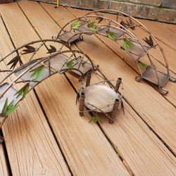Set of 3 Sheridan Candle holder centerpieces