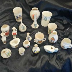 ✨ Antique 19-Piece W.H. Goss & English Crested Porcelain Collection – Rare Lot ✨