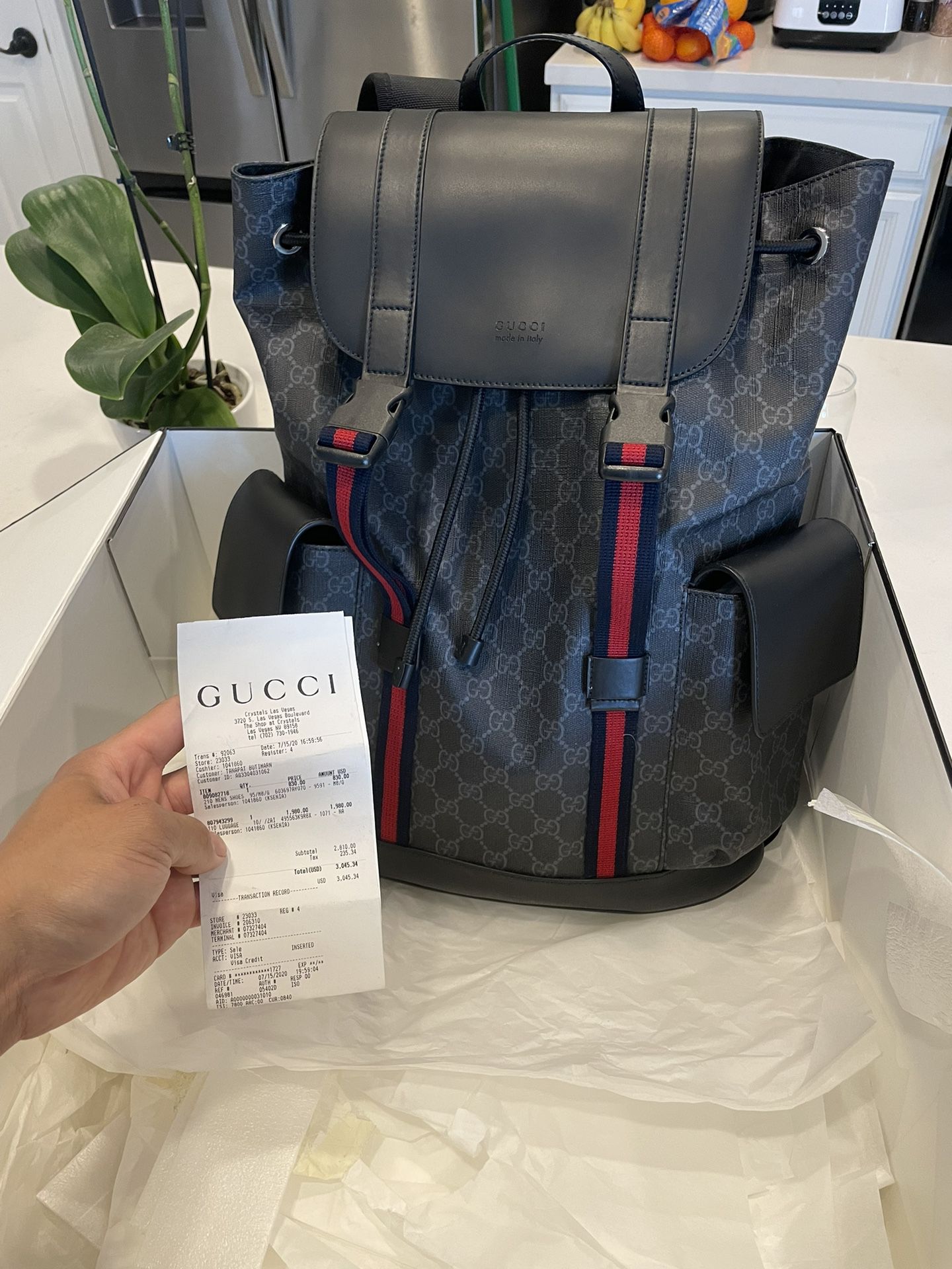 Gucci Men’s Backpack W/ Receipt! 