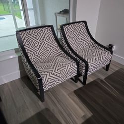 Great Condition CITY FURNITURE CHAIRS WITH WOOD EDGE