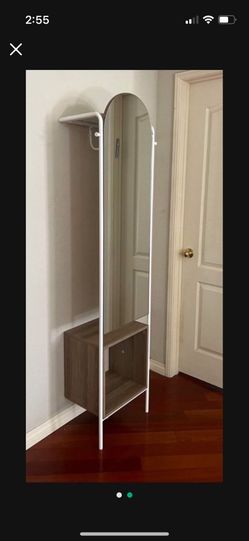 Urban Outfitters Mirror With Storage Coat Hanger