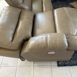 3 Piece Leather Recliner Beige From Ashly Furniture Store