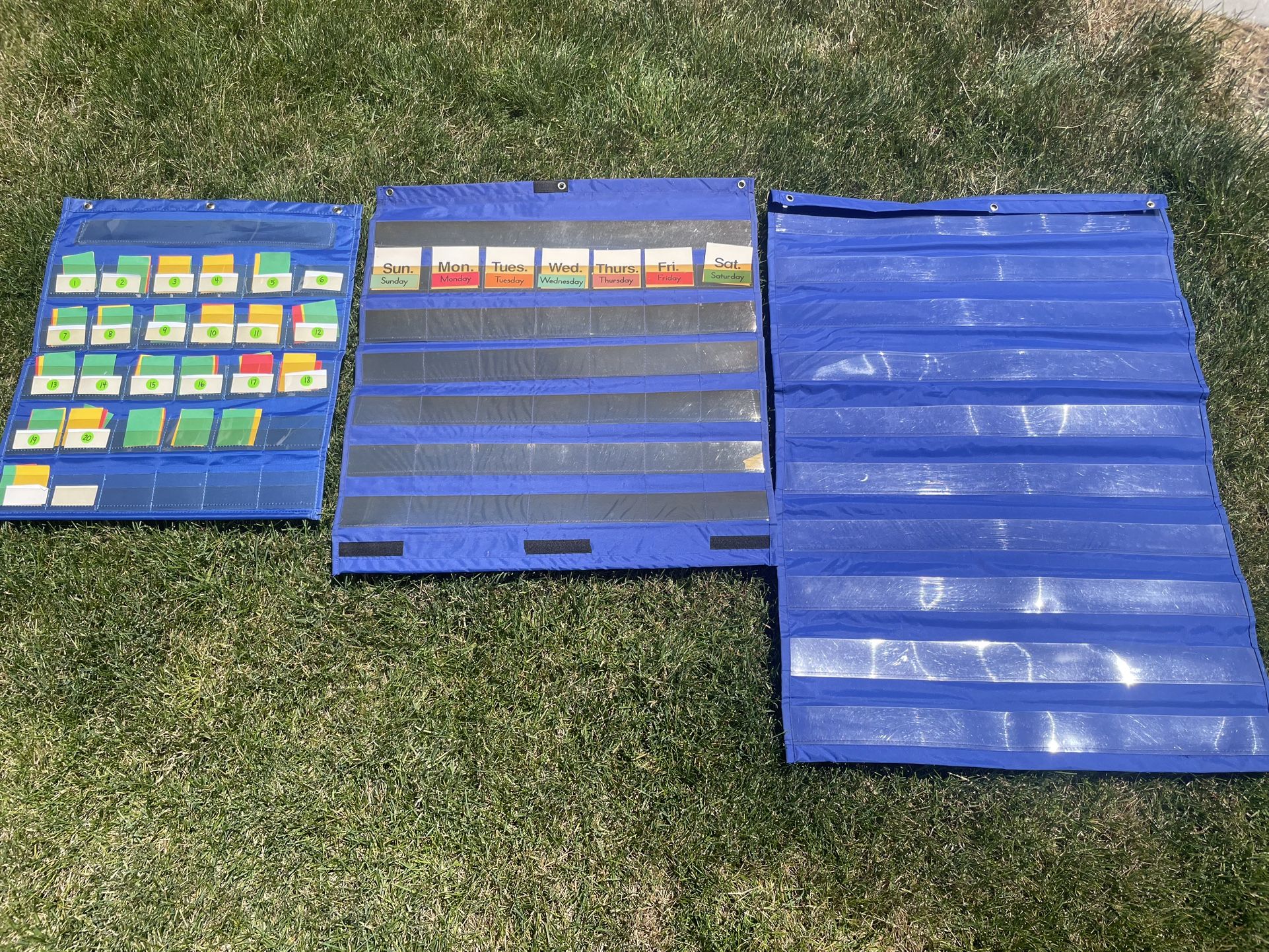 Blue Classroom Pocket Holders