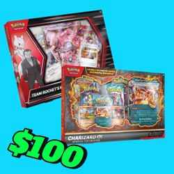 Pokemon Box Bundle (Rockets Mewtwo Box / Charizard Ex Special Box)