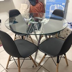 Dining table and chairs