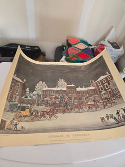 The Approach to Christmas 1849 Art Print by James Pollard  Poster