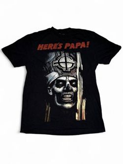 Ghost - Here’s Papa! Y2K Band Tee Horror Emo Gothic Grunge Band merch - Size M