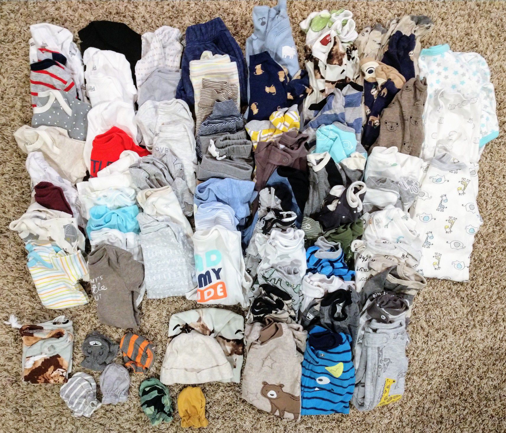 Big lot of baby boy clothes! NB-0/3 month