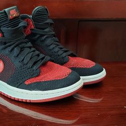 Jordan 1 Bred Flyknit Size 6y