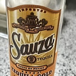 Sauza Tequila Gold 🥃 Tall Shot Glass 🥃 Destilado De Agave 🥃