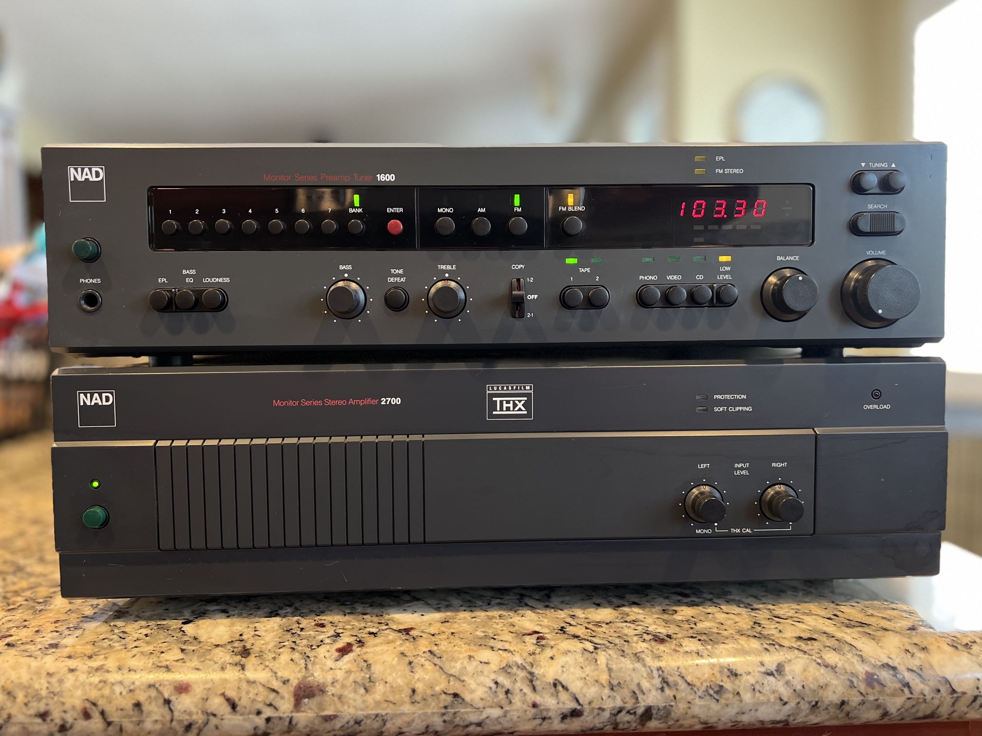 NAD 1600 Pre Amp & NAD 2700 Power Amp
