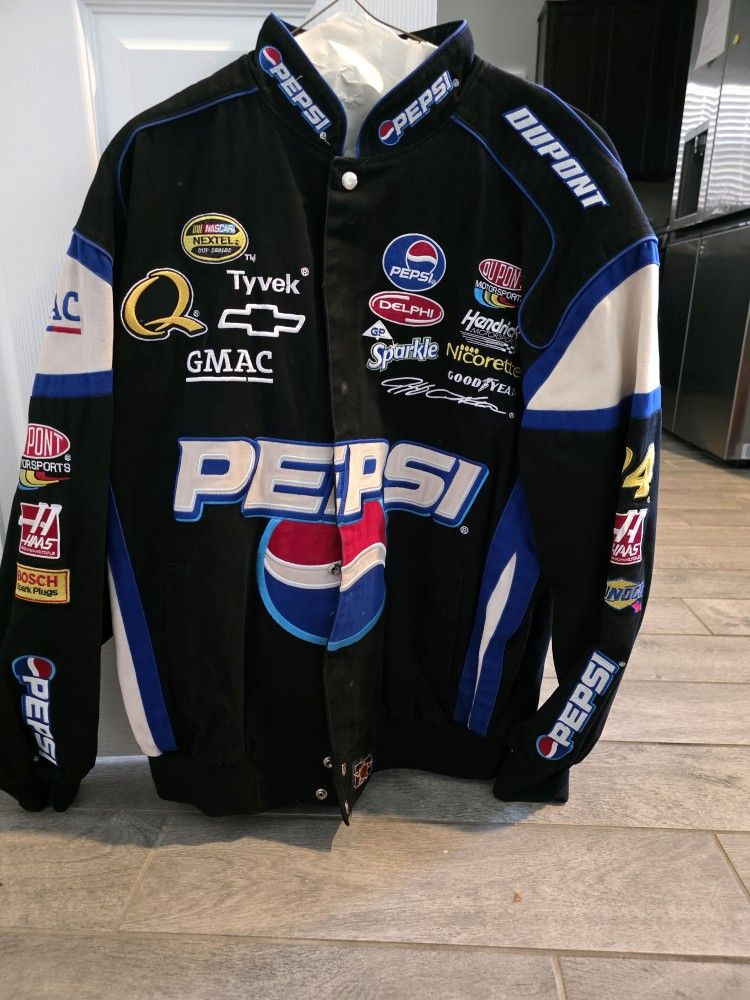 🏁 Vintage Jeff Gordon #24 Pepsi NASCAR Racing Jacket – Rare Chase Authentics Piece!