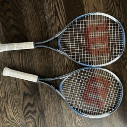2 Wilson Tennis Rackets - Child Size 