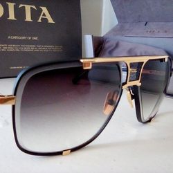 Dita Mach Five Gold Titanium Designer Sunglasses 