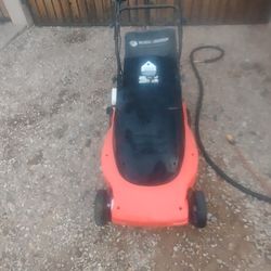 Black & Decker corded electric lawn mower with bag