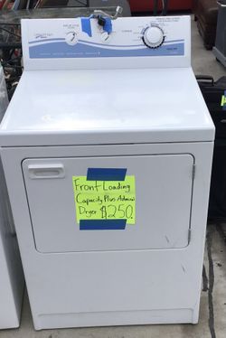 Front Loading Capacity Plus Admiral Dryer