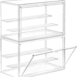Clear Acrylic Display Case for Collectibles - 3-Tier Adjustable Figure Display 