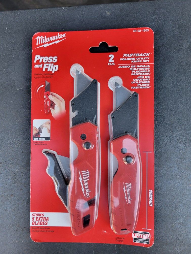 Milwaukee 2 PC Folding Utility Knife Set