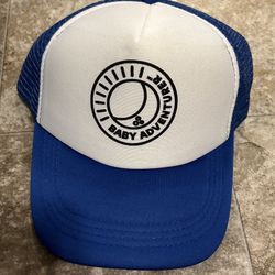Blue And White Trucker Hat 