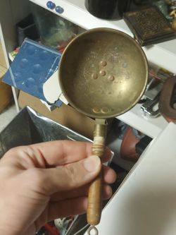 Antique brass pipe brazier bowl