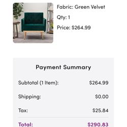 Velvet Green Chair With Gold Legs