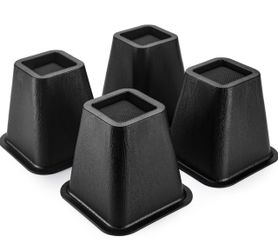 BTSD-home Bed Risers 6 Inch Heavy Duty Furniture Risers for College Dorm Twin XL Frames, Sofas, Tables, Couches and Chairs, Under-Bed Storage, 4 Pack