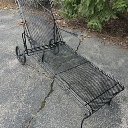 Wrought Iron Patio Chaise Lounge