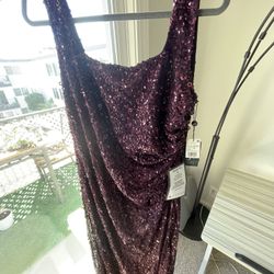 Plum Adrianna Papell Sequin Dress - 16W