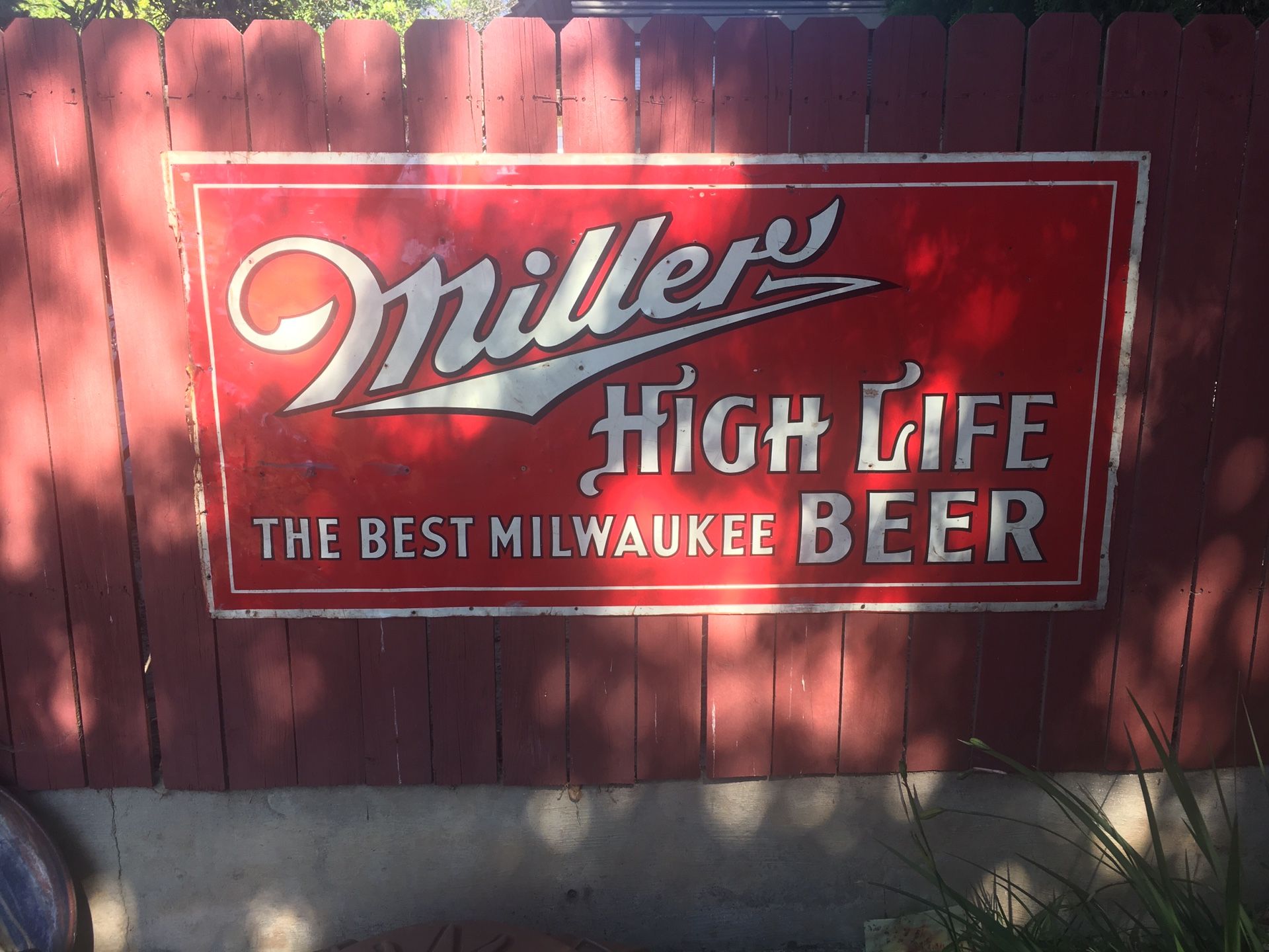Vintage Original 1930s Miller High Life Beer Sign 6ft