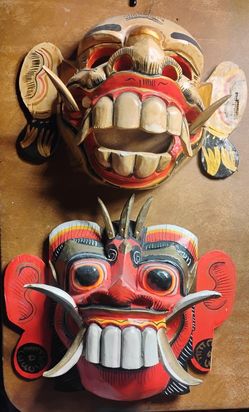 Wooden Aztec Masks