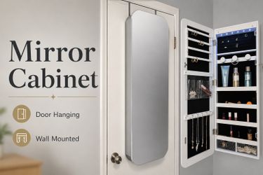 Mirror jewelry cabinet