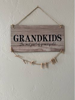 Rustic Grandkids Photo Hanger