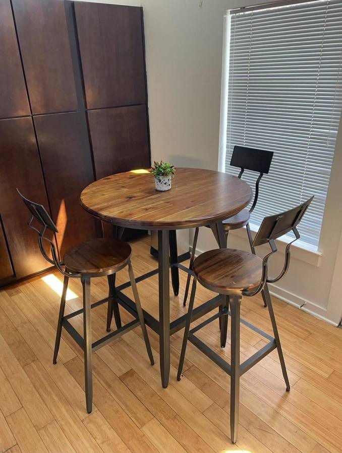 HighTop Dinner Table w/ 3 Chairs - (Downtown Austin)