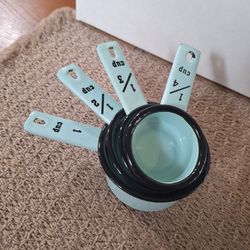 Vintage Enamel Measuring Cups Set of 4