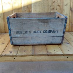 Antique Wood Milk Crate - Roberts Dairy Company - $40