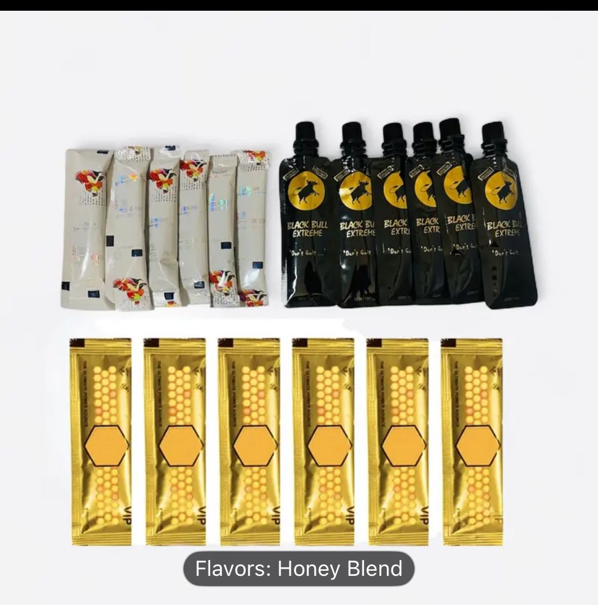 THERAVITA Natural Honey Deal 6 Yellow + 6 Black + 6 white Party Accessories – Infused with Natural Jelly, Honey Bee Pollen & 100% Mixed Natural Herbs
