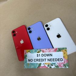 Apple IPhone 12 Mini 5G - Only $1 Today Pay The Rest Later! 