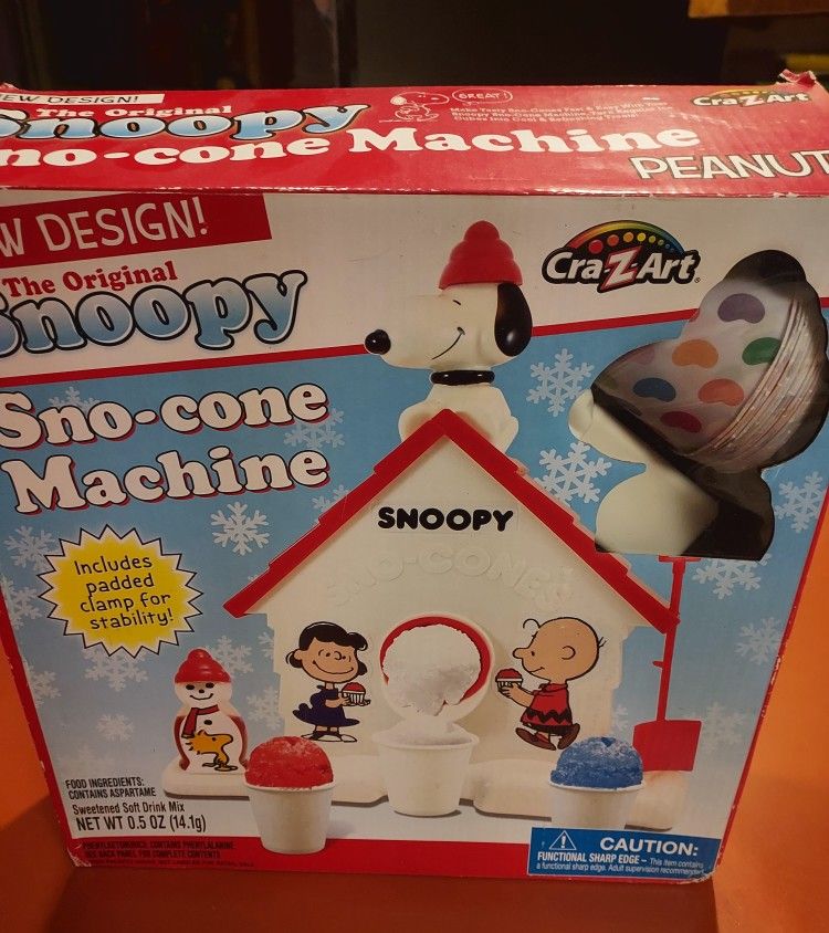 Snoopy Snow Cone Machine New