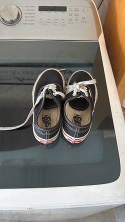 Kids black vans size 12