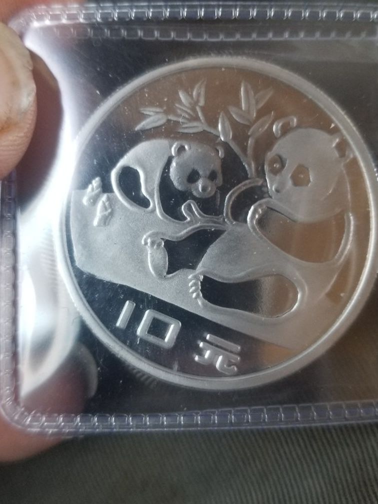 Extremely Rare. First Esilver Panda Ever Made. 1983 1 Oz Proof Coin.