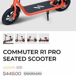 Electric Seated Scooter. Brand New!