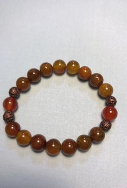 Agate with carnelian bracelet