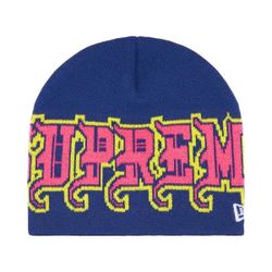 Supreme New Era Outline Beanie FW25 Blue/Pink/Yellow