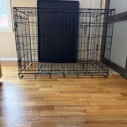 Top Paw Double Door Folding Dog Crate