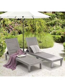 ❤️‍🔥 C） Nestl Lounge Chair Outdoor, Tanning Chair, Set of 2