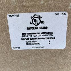 Gypsum Fire Resistance Drywall 