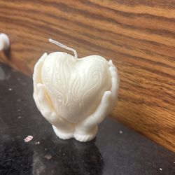 White Heart Perfumed Candle