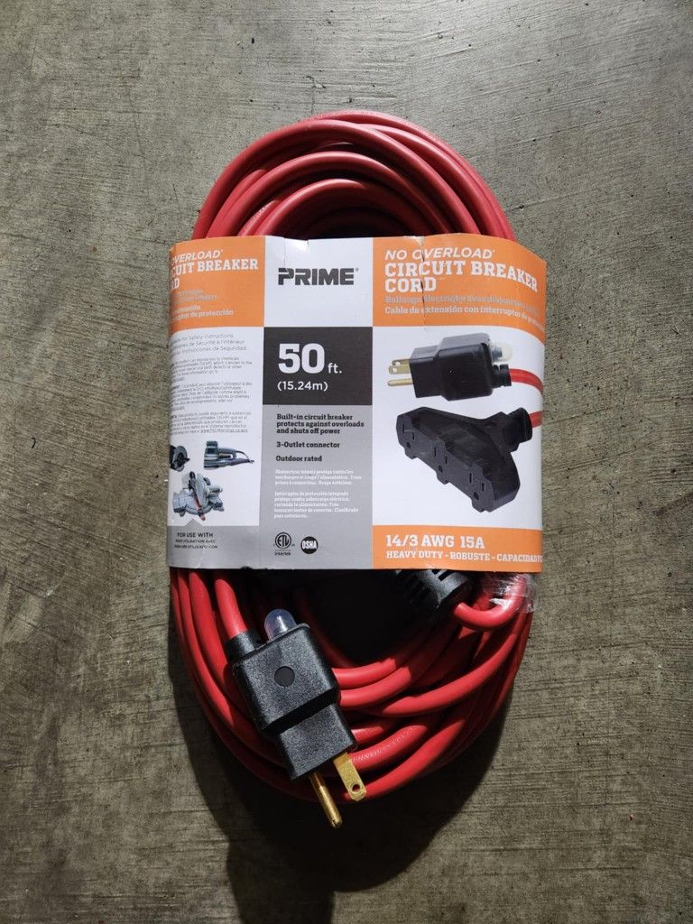Prime Circuit Breaker Court 50 Ft 14ga New