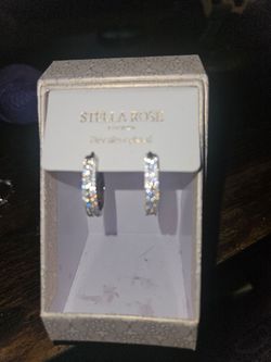 Stella Rose Crystal Hoop Earrings