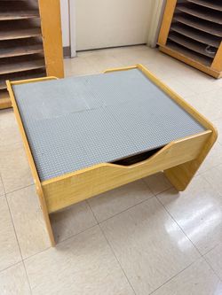 Kids Wooden Activity Table with Lego Play Surface